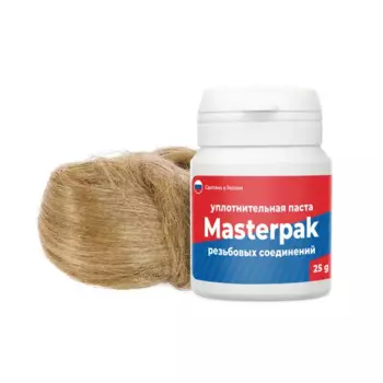 Паста уплотнительная Masterpak для воды 25 г со льном