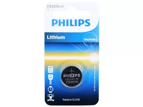 Батарейка Philips CR2016/01B Lithium 3.0V (блистер 1 шт)