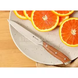 Нож кухонный Daniks, Wood, универсальный, нержавеющая сталь, 12.5 см, рукоятка дерево, 160939-4