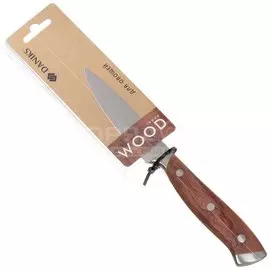 Нож кухонный стальной Daniks Wood 160939-5 для овощей, 9 см