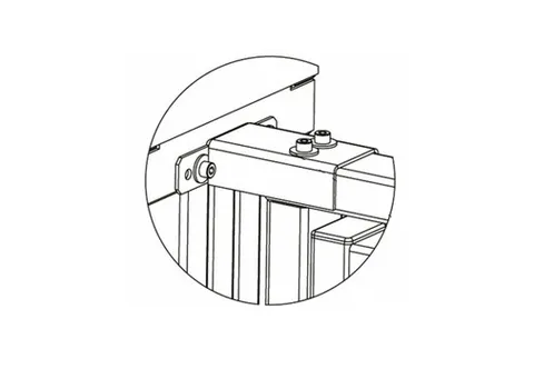 Накладка PERCo PERCo-RF01 0-03 верхняя для стыковки турникета PERCo-RTD-15 с калиткой PERCo-WHD-15 или секцией ограждения PERCo-MB-15