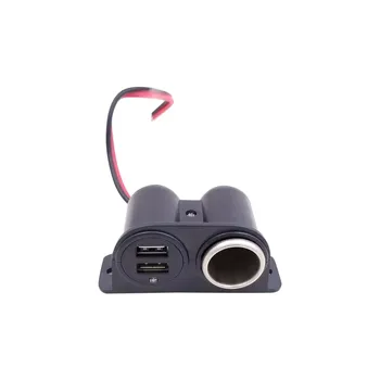 Автомобильный прикуриватель, вспомогательная USB-розетка с двойной розеткой, 12 В постоянного тока, адаптер, аксессуары для стайлинга автомобилей