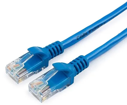 Кабель патч-корд U/UTP 5e кат. 10м Cablexpert PP12-10M/B многожильный, CCA, синий