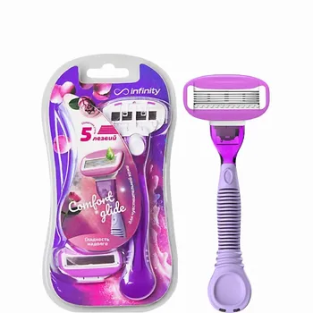 INFINITY Бритва женская станок ComfortGlide с 2 сменными кассетами