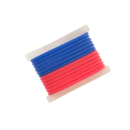 Резинки для волос силиконовые красный/синий 12 шт/уп (RES040) DEWAL
