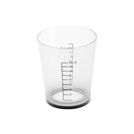 Стакан мерный белый с резинкой на дне 135 мл (JPP064L) DEWAL