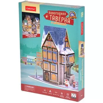 3D-пазл "Новогодняя таверна" (с LED-подсветкой)