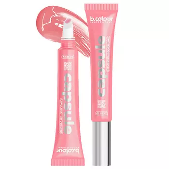 B.COLOUR PROFESSIONAL Блеск для губ розовый увлажняющий, бальзам CAPSULE