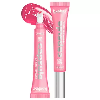 B.COLOUR PROFESSIONAL Блеск для губ розовый увлажняющий, бальзам CAPSULE