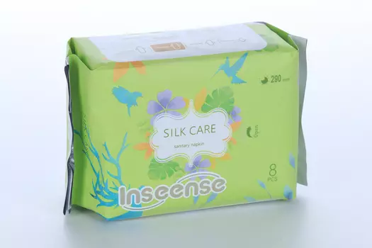 Прокладки Inseense Silk Care женск гигиенич ночн 5 капель, 290 мм, 8 шт
