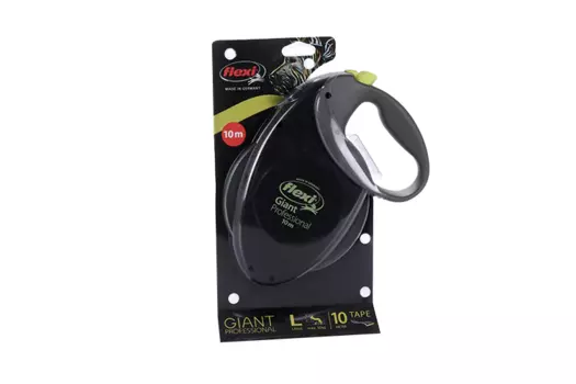 Поводок-рулетка Flexi Giant Professional д/собак 50 кг лента L 10 м черн/желт