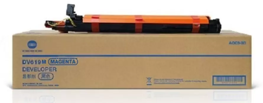 Блок проявки Konica Minolta DV619M оригинал bizhub C458/558/658, 600000 страниц, пурпурный (A9C80ED)