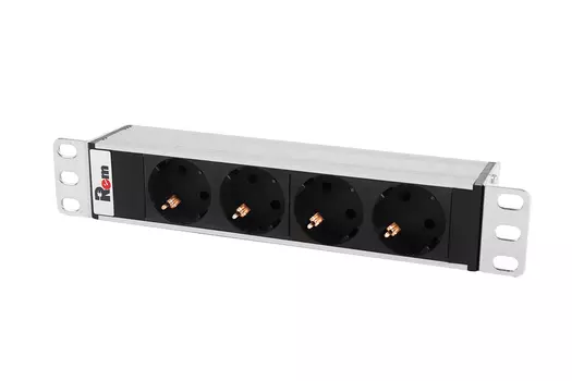 Блок розеток (PDU) Rem R-10-4S-220-Z, 1U, кол-во розеток:4 (4xЕвро), 10А, черный/серебристый (30112227101)