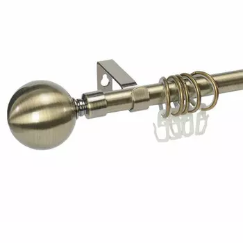 карниз телескоп. 1-рядный UGO LOKS 120-210см 16мм хром наконечник эридан, арт.580962