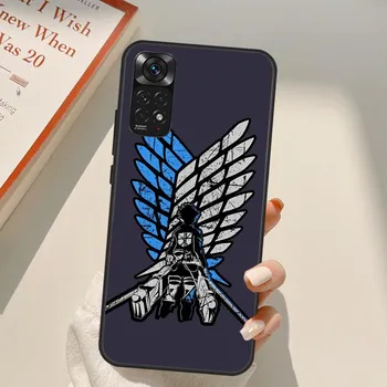 Чехол с логотипом аниме «Атака Титанов» для Xiaomi Redmi Note 11 10 9 8 Pro Note 11S 10S 9S 8T K50 K40 9A 9C 10A 10C Redmi 9T