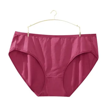 FINETOO XL-5XL, женские трусики большого размера, женское нижнее белье, дышащие трусы с высокой талией, однотонное бесшовное хлопковое белье 5XL