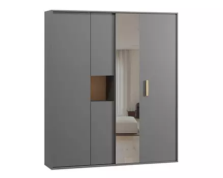 Шкаф-купе Бладвен-180-210 Grey Plywood
