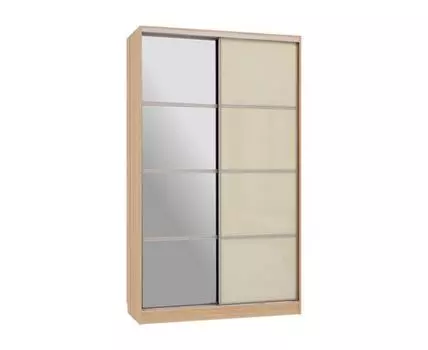 Шкаф-купе Колорадо 2 с зеркалом (231, 60 см, Прямые, Бежевый, 120 см)