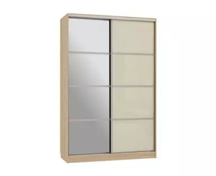 Шкаф-купе Колорадо 2 с зеркалом (231, 60 см, Прямые, Бежевый, 150 см)
