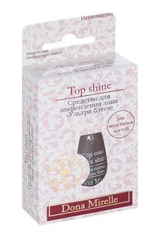 Лак д/ногтей Dona Mirelle Top shine средство Ультра блеск д/закрепления лака, 17 мл
