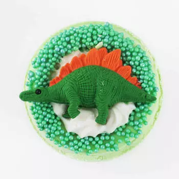 Бомбочка для ванны, 130 гр, с игрушкой, Карамель, Динозавр, Dino