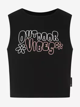 Майка для девочек Outventure, Черный