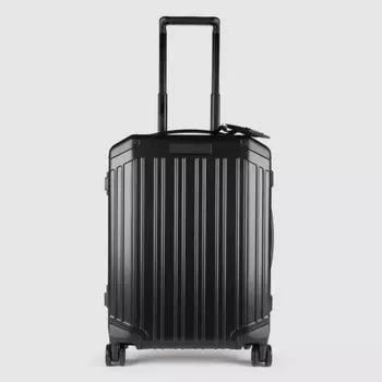 Чемодан Piquadro ALU черный, 40x55x20см, 37л, алюминий/натур.кожа BV4425ALUS/N