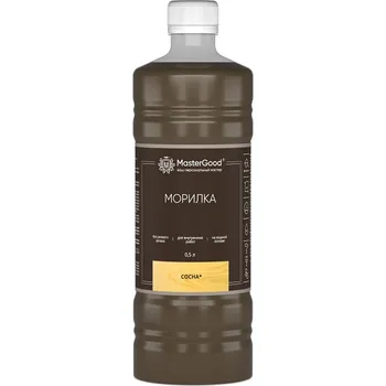 морилка деревозащитная MASTERGOOD сосна 0,5л, арт.мор-0,5/сосна
