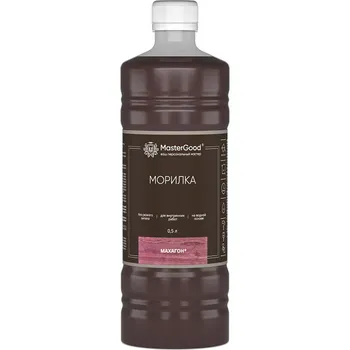 морилка деревозащитная MASTERGOOD махагон 0,5л, арт.мор-0,5/мах