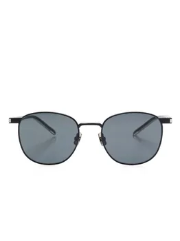 Солнцезащитные очки Saint Laurent Eyewear в круглой оправе, серый