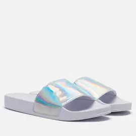 Женские сланцы Tommy Jeans Embossed Patent Slide, цвет белый, размер 38 EU