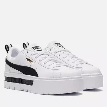 Женские кроссовки Puma Mayze Leather, цвет чёрный, размер 40.5 EU