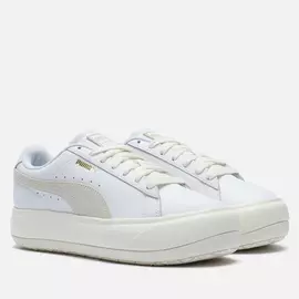 Женские кроссовки Puma Suede Mayu Leather, цвет белый, размер 37.5 EU