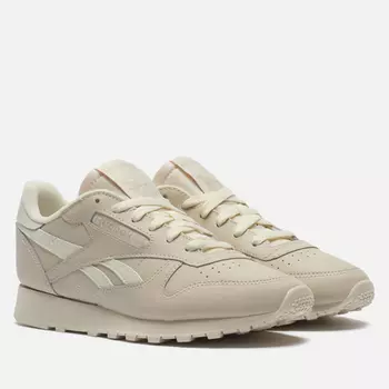 Женские кроссовки Reebok Classic Leather, цвет бежевый, размер 39 EU