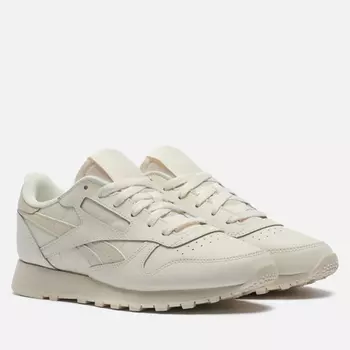 Женские кроссовки Reebok Classic Leather, цвет бежевый, размер 35.5 EU