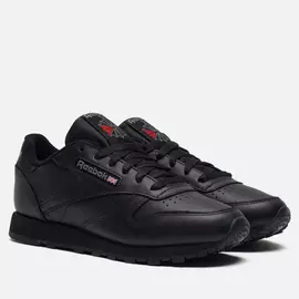 Женские кроссовки Reebok Classic Leather, цвет чёрный, размер 37 EU