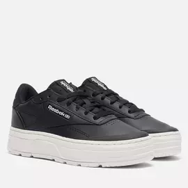 Женские кроссовки Reebok Club C Double GEO, цвет чёрный, размер 37 EU