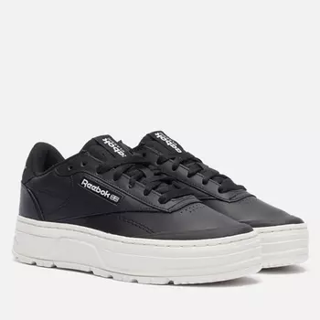 Женские кроссовки Reebok Club C Double GEO, цвет чёрный, размер 40 EU