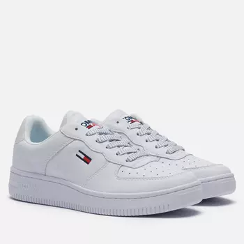 Женские кроссовки Tommy Jeans Reflective Low-Top Trainers, цвет белый, размер 41 EU