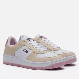 Женские кроссовки Tommy Jeans Suede Panel Trainers, цвет бежевый, размер 38 EU