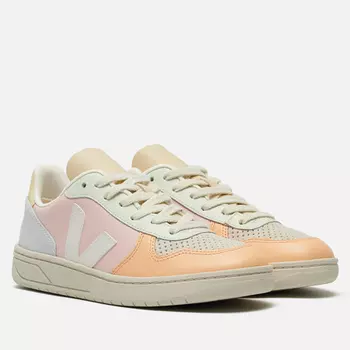 Женские кроссовки VEJA V-10 Leather, цвет розовый, размер 37 EU