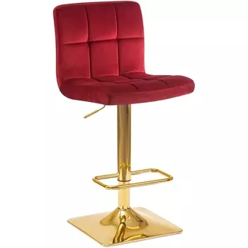 Стул барный (бордовый велюр (MJ9-43)) Dobrin 5016-LM GOLDIE GOLDIE, цвет сиденья бордовый (MJ9-43), основания золото