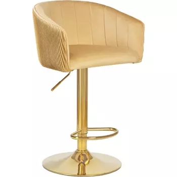 Стул барный (песочный велюр (1922-3)) Dobrin 5025_GoldBase-LM DARCY GOLD GOLD, цвет сиденья песочный (1922-3), основания золото
