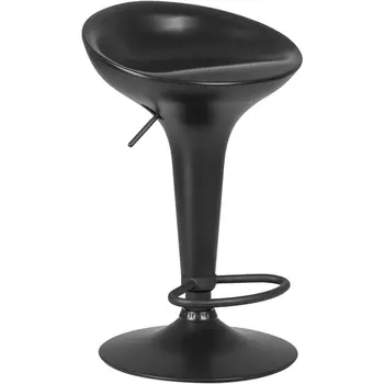 Стул барный (чёрный) Dobrin 1004-BlackBase-LM BOMBA BLACK BLACK, цвет сиденья черный, основания черный