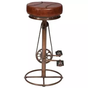 Стул барный Secret De Maison BIKE ( mod. 14524 ) коричневый (металл/кожа буйвола) (Tetchair)