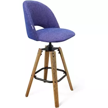 Стул барный синий мираж/браш.коричневый/чёрный муар Sheffilton SHT-ST34/S93 1724977401