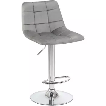 Стул барный (серый велюр (MJ9-75)) Dobrin 5017-LM TAILOR TAILOR, цвет сиденья серый (MJ9-75), основания хром