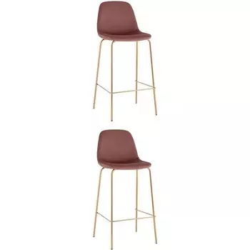 Стул барный Валенсия SN велюр пыльно-розовый золотые ножки 2 шт Stool Group (арт.УТ000038303)
