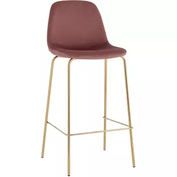Стул барный Stool Group Валенсия SN велюр пыльно-розовый золотые ножки УТ000036447
