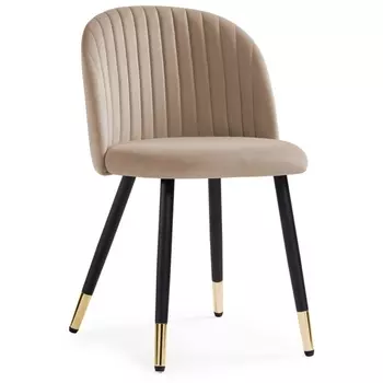 Стул Woodville на металлокаркасе Gabi dark beige / black / gold 15380